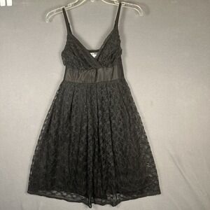 Y2K Necessary Objects SZ Small Black Mesh Babydoll Grunge Fairy Dress Whimsigore